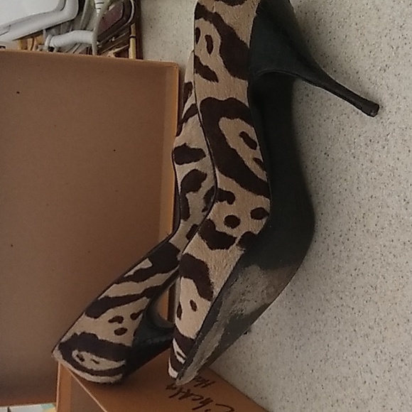 Large size Cheetah print envelope handbag size 9 matching heels 👠 - Picture 14 of 16